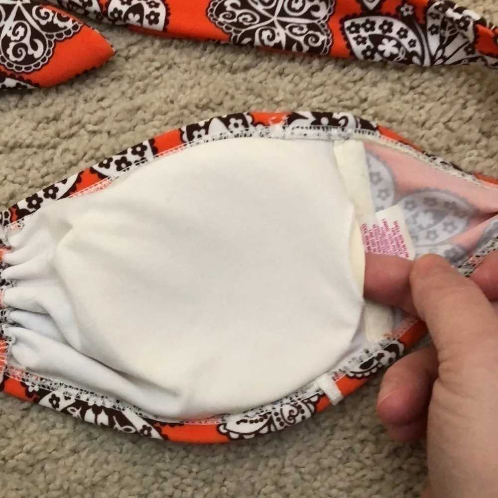 3/$25 Xhilaration Boho Style Bandeau Bikini Top Size M